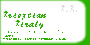 krisztian kiraly business card